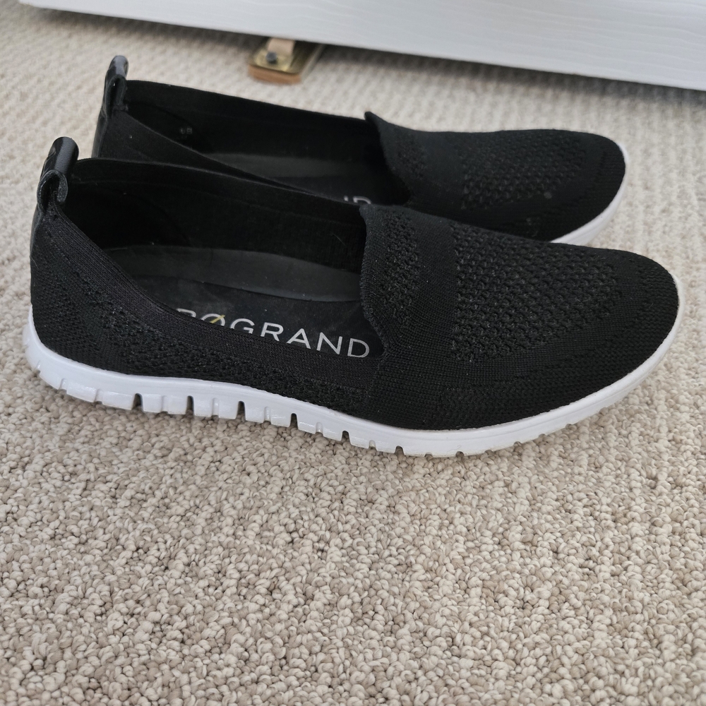 Cole Haan Women's Black Knit Slip-On Sneakers
